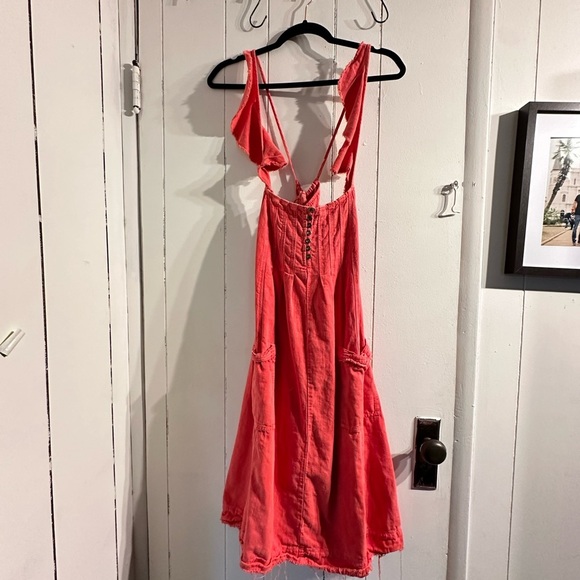 ANTHROPOLOGIE PILCRO Flutter Sleeve Dress with Button Detail - Picture 1 of 4